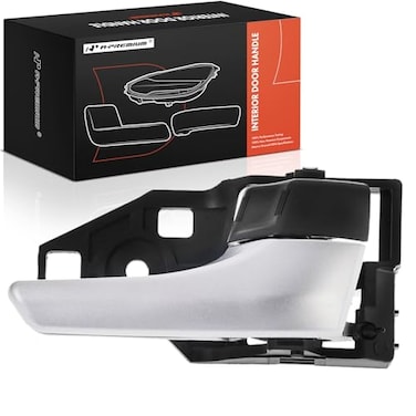 A-Premium APremium Front or Rear Passenger Side Interior Door Handle Compatible with Toyota Camry RAV4 Prius Tacoma Highlander Sienna Avalon Venza Prius Plugin Scion tC Silver Lever and Black Knob