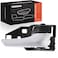 A-Premium APremium Front or Rear Passenger Side Interior Door Handle Compatible with Toyota Camry RAV4 Prius Tacoma Highlander Sienna Avalon Venza Prius Plugin Scion tC Silver Lever and Black Knob