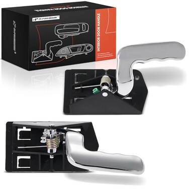 A-Premium APremium Inside Interior Door Handles Compatible with Chevrolet Silverado 1500 2500 3500 Tahoe GMC Yukon Cadillac Escalade Bright Chrome 2PC Set Front Driver Passenger Side