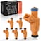 A-Premium APremium Fuel Injectors Compatible with Ford Explorer 19992000 Explorer 19992001 Mercury Mountaineer 19992001 V6 40L Gas Set of 6 Replace 0280155900