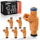 A-Premium APremium Fuel Injectors Compatible with Ford Explorer 19992000 Explorer 19992001 Mercury Mountaineer 19992001 V6 40L Gas Set of 6 Replace 0280155900
