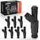 A-Premium APremium Fuel Injectors Compatible with BMW E38 E39 E52 E53 X5 20022003 Z8 2003 540i 740i 740iL Land Rover Range Rover 44L 46L 48L Gas Set of 8 Replace 0280155823
