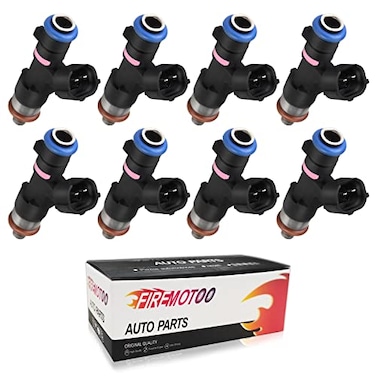FIREMOTOO Set of 8 Fuel Injectors Compatible with Nissan Armada 20052014 Frontier 20062014 Pathfinder 20042010 Titan 20042012 Replace 0280158007 166007S000 166007S00A FJ750 12 Holes
