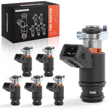 A-Premium APremium 5 Holes Fuel Injectors Compatible with Volkswagen Jetta 19992001 Golf 19992001 EuroVan 1997 19992000 V6 28L Replace 021906031D 6PC Set