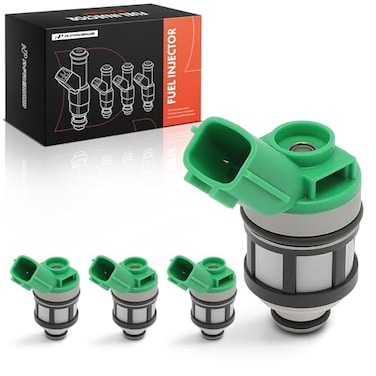 A-Premium APremium 2 Holes Fuel Injectors Set of 4 Compatible with Nissan Frontier 19982004 Xterra 20002004 Pickup 19961997 24L Replace FJ397