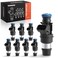 A-Premium APremium 8 Pcs 4 Holes Fuel Injectors Compatible with Chevrolet Silverado 1500 GMC Sierra 1500 1999 2000 48L 53L Replace 17113582