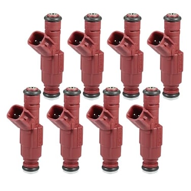 INFINAUTO Fuel Injector Engine Fuel Injection Nozzle No53031740AA for Dodge for Ram 2500 0102 59L for Dodge Durango 59L 20022003 Red 8 Pcs