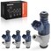 A-Premium APremium Set of 4 Fuel Injectors Compatible with Volkswagen Jetta 20012003 Golf 20002002 Beetle 20022003 20L