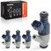 A-Premium APremium Set of 4 Fuel Injectors Compatible with Volkswagen Jetta 20012003 Golf 20002002 Beetle 20022003 20L