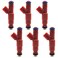 HiSport Fuel Injector 0280156161 6PCS Compatible with Jeep 40L 19992004 I6 Upgrade 12 Hole 22LB Injectors