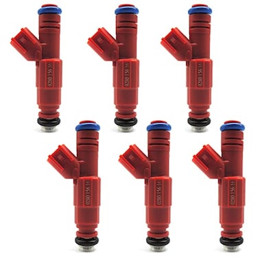 HiSport Fuel Injector 0280156161 6PCS Compatible with Jeep 40L 19992004 I6 Upgrade 12 Hole 22LB Injectors