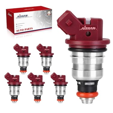AISHAN 6PCS Fuel Injectors 1 Hole Compatible with Mercury Mariner Outboard Optimax DFI 15L30L 1999 2000 2001 2002 2003 2004 2005 2006 2007 2008 2009 2010 Replace 804528 7590115200225 37001