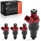 A-Premium APremium Fuel Injectors Set of 4 Compatible with Volkswagen Jetta 1999 Combi 199319992001 Derby 19982005 Panel 19952001 Van 2003 18L Replace BAC906031