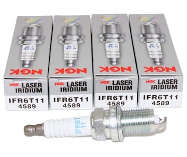 NGK 4589 Laser Iridium Spark Plugs IFR6TT Compatible with select Toyota applications 19912012 as well as select Daewoo Lexus Lotus Mazda Pontiac and Scion models 19902012 4 Pack