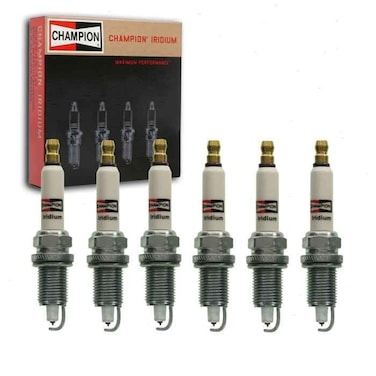 Sixity Auto 6 pc Champion Iridium Spark Plugs compatible with Jeep Grand Cherokee 40L L6 19932004