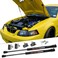Redline Tuning 211101401 Hood QuickLIFT System Compatible with Ford Mustang 199904 Black Progressiverate Struts Silver ZincPlated Hardware