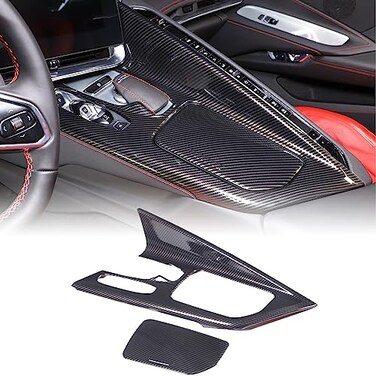 CHEAYAR Gear Shift Panel Trim Cover Compatible with Chevrolet Corvette C8 20202023 Carbon Fiber C8 Corvette Accessories 2PCS