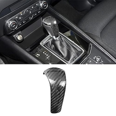 BLAKAYA Compatible with Carbon Fiber Gear Shift Knob Head Cover Automotive Shift Lever Modified Decoration for Mazda 3 6 CX3 CX4 CX5 CX8 Black