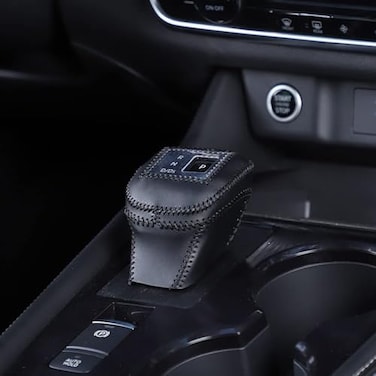 XITER with Rogue Logo Automatic Gear Shift Knob Cover Leather Boots Shift Lever Protector Trim for Nissan Rogue 2021 2022 2023 2024 2025 2026 Interior AccessoriesBlack Stitches