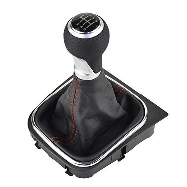 Malcayang 6 Speed Shift Knob Boot Kit for VW Golf Rabbit Jetta MK5 20042009VW Golf Jetta MK6 20102014 6 Speed Car Gear Shift Knob Dust Cover with Leather Gear Shifter Boot for Golf