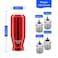 Amazing AUTO Red 6 Speed Weighted Manual Universal Automatic Gear Shifter Shift Knobs with 4 Adapters Fit Compatible with Manual Cars Most Automatic Cars