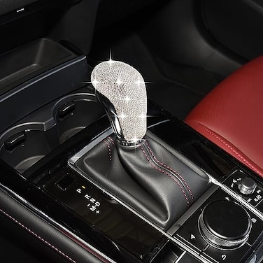 ZSJO Fit Mazda Gear Box Shifter Bling Crystal Accessory Interior Cover Fit Mazda 3 20192023 CX30 20202023 Gear knob A