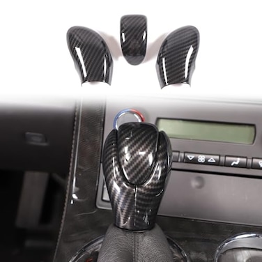Moittellc Gear Shifter Head Cover Compatible with Chevy Corvette C6 20052013 Shift Head Car Shifter Gear Hand Brake Trim Cover Accessories Carbon Fiber Pattern