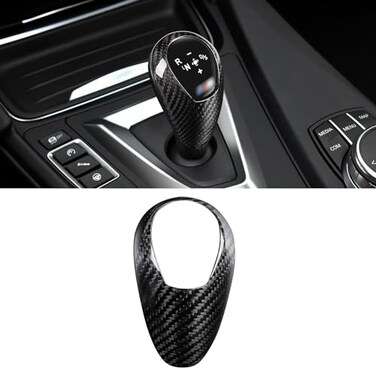T-carbon Tcarbon Gear Shift Konb Cover Compatible with BMW Real Carbon Fiber Gear Shift Konb Trim Protector Suitable for BMW M2 M3 M4 M5 M6 X5M X6M Interior Accessories20112020 Glossy Black