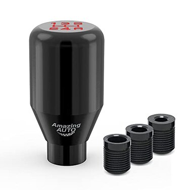 Amazing AUTO Black 5 Speed Weighted Manual Universal Automatic Gear Shifter Shift Knobs Lever Compatible with Manual Cars Most Automatic Cars