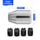 Amazing AUTO Silver Aluminum Weighted Shift Knob Universal 6 Speed Manual Gear Shifter with Black Metal Thread Adapters Ergonomic Car Interior Upgrade