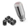 Amazing AUTO Silver Aluminum Weighted Shift Knob Universal 6 Speed Manual Gear Shifter with Metal Thread Adapters Ergonomic Car Interior Upgrade