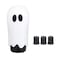 muge racing Ghost Shift Knob Aluminum Weighted Automotive Gear Shift Manual knobs Lever with 3 Threaded Adapters M8 M10 M12 x 125 Universal for Vehicle Funny Cool Spooky Car Accessories White