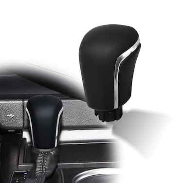 nuoozy Gear Shift Knob Compatible with Toyota Camry 20182024 Corolla 20182023 Avalon 20192023 CHR 20222023 Shifter Knob Handle Black Leather Chrome