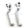 HTTMT MT241020ACD Chrome CNC Aluminum Black Brake Clutch Skull Zombie Lever Compatible with Harley Davidson Sportster Softail