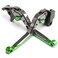 MTCRIGHTER for Kawasaki Ninja 500 Z500 2024 2025 Modified CNC Aluminum Alloy Length Adjustable Foldable Brake Clutch Lever Accessories Green