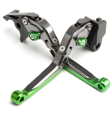 MTCRIGHTER for Kawasaki Ninja 500 Z500 2024 2025 Modified CNC Aluminum Alloy Length Adjustable Foldable Brake Clutch Lever Accessories Green