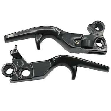 CADUFUELLY 2Pcs Short Hand Brake Clutch Lever Replacement for Harley Davidson XL Sportster 883 and 1200 Softail Models Dyna Models FLHR Road King Models