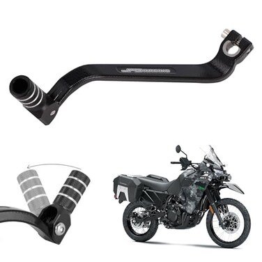 JFG RACING Motorcycle Gear Shifter Shift Lever Folding Tip CNC for KLR 650 KLR650 20212023 Black