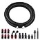 EVIL ENERGY 6AN 38 PTFE LS Swap EFI Fuel Line Fitting Kit E85 Nylon Braided Fuel Hose 25FT Black Red