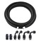 EVIL ENERGY 4AN PTFE Fuel Line Kit AN4 E85 Fuel Hose Line 16FT Black