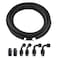 EVIL ENERGY 6AN PTFE Fuel Line Kit AN6 E85 Fuel Hose Line 12FT Black 516 inch PTFE Fuel Line Hose Kit