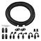 EVIL ENERGY 12AN PTFE Fuel Line Kit 16FT AN12 E85 Braided PTFE Fuel Hose Line Kit Nylon Hose Black