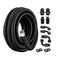 EVIL ENERGY 6AN PTFE Fuel Line Kit AN6 E85 Nylon Braided Fuel Hose kit 10FT Black PTFE Hose