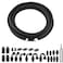 EVIL ENERGY 8AN PTFE Fuel Line Kit 20FT AN8 E85 Braided PTFE Fuel Line Kit Black Nylon 8AN Hose