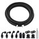 EVIL ENERGY 4AN PTFE Fuel Line Kit 10FT AN4 E85 Nylon Braided PTFE Fuel Hose Line Kit Black Hose