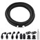 EVIL ENERGY 4AN PTFE Fuel Line Kit 10FT AN4 E85 Nylon Braided PTFE Fuel Hose Line Kit Black Hose
