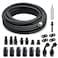 EVIL ENERGY 6AN PTFE Fuel Line Kit 25FT AN6 E85 Braided PTFE Fuel Hose Kit LS Swap EFI Fuel Line 25FT Black