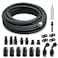 EVIL ENERGY 6AN PTFE Fuel Line Kit 25FT AN6 E85 Braided PTFE Fuel Hose Kit LS Swap EFI Fuel Line 25FT Black