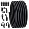 EVIL ENERGY 8AN Fuel Line Kit 8AN Nylon Braided Fuel Line Hose Fitting Kit CPE 16FT Black