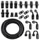 EVIL ENERGY10AN Fuel Line Kit 10AN Hose Nylon Stainless Steel Braided Fuel Line Fitting Kit CPE 16FT